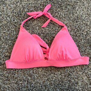 Victoria's Secret Pink Triangle Tie Back Padded Swim Top Women's Size M